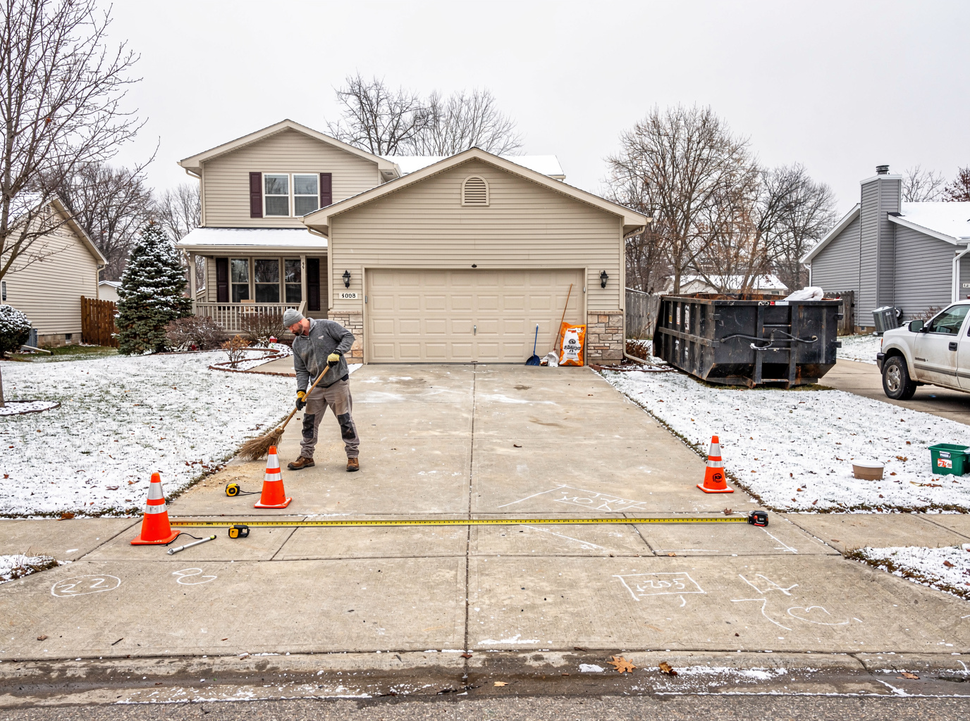 Preparing Your Driveway for Winter Dumpster Delivery in Omaha